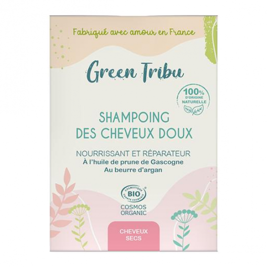 Green Tribu shampoing des cheveux doux bio 85gr