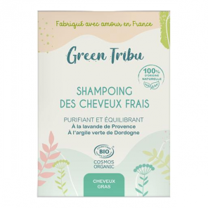 Green Tribu shampoing des cheveux frais bio 85gr