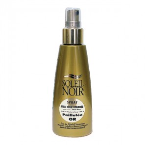 Soleil Noir Spray huile sèche vitaminée Pailletée or 150ml