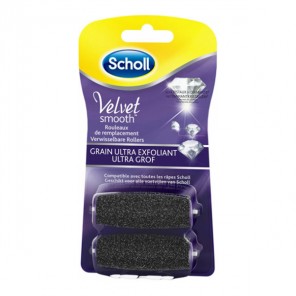 Scholl Velvet Smooth pedi cristaux de diamants 2 rouleaux de remplacement