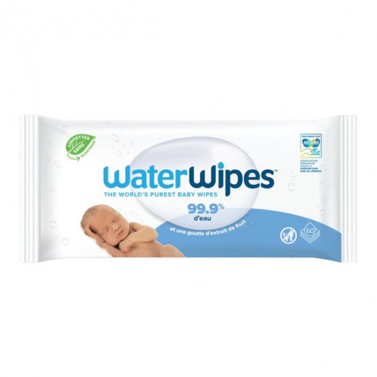 Waterwipes lingettes à l'eau bébés 60 pièces