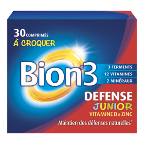 Bion 3 Défense junior goût framboise 30 comprimés