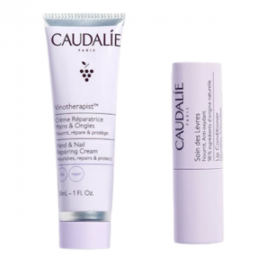 Caudalie duo Vinotherapist crème réparatrice mains + soin des lèvres
