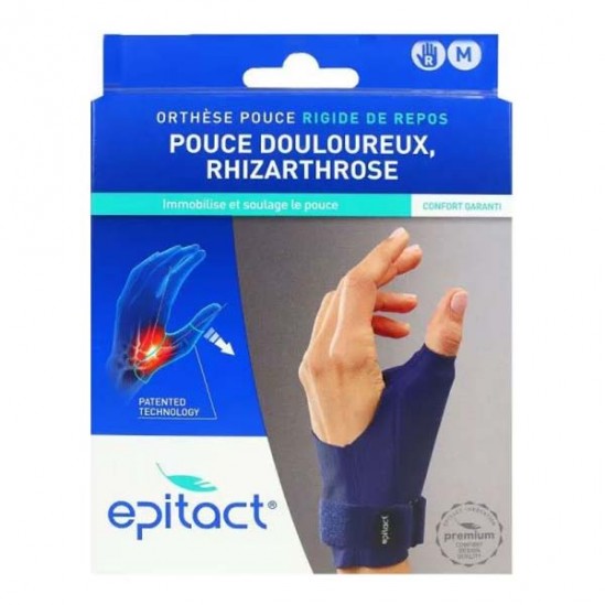 Epitact Rhizarthrose orthèse pouce rigide de repos droite taille M