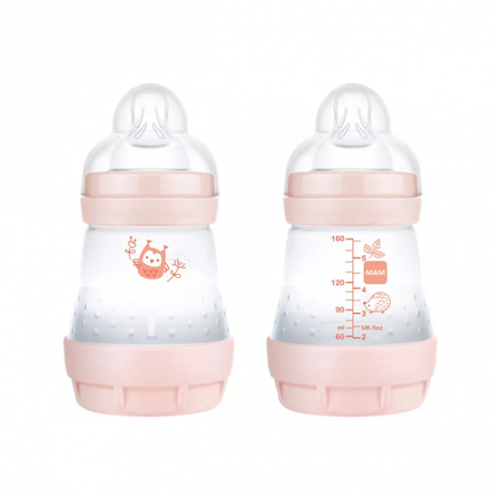 MAM Easy Start 2 biberons anti-colique débit 1 lilas-sable 160ml