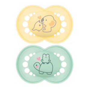 MAM Original 2 sucettes silicone +6 mois, nature
