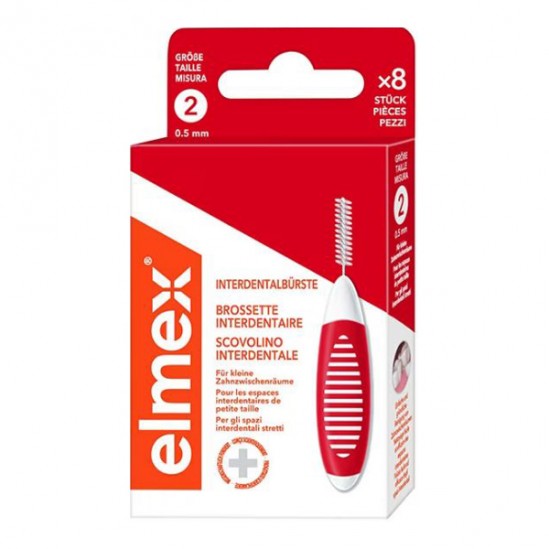 Elmex brossettes interdentaires rouge 0,5mm taille 2