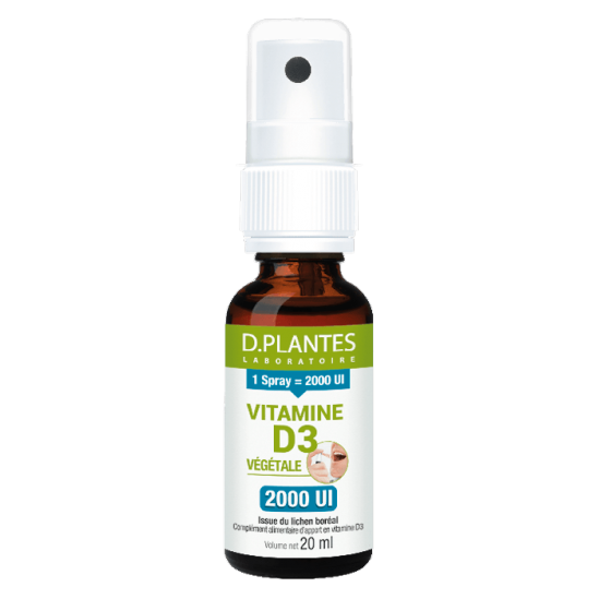 D.Plantes Vitamine D3 végétale 2000UI spray 20ml