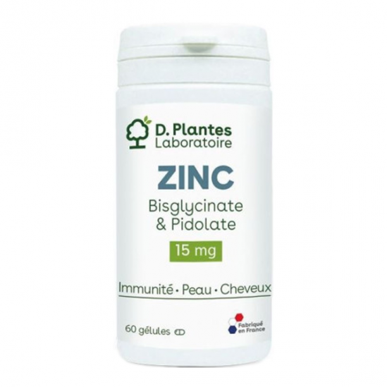 D.Plantes Zinc Bisglycinate et Pidolate 15mg 60 gélules