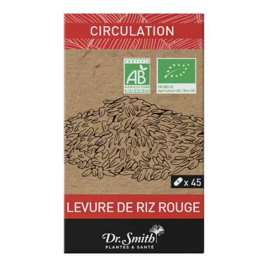 Dr Smith Levure de riz rouge bio 45 gélules