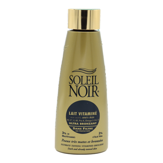 Soleil Noir lait vitaminé ultra bronzant sans filtre 150ml