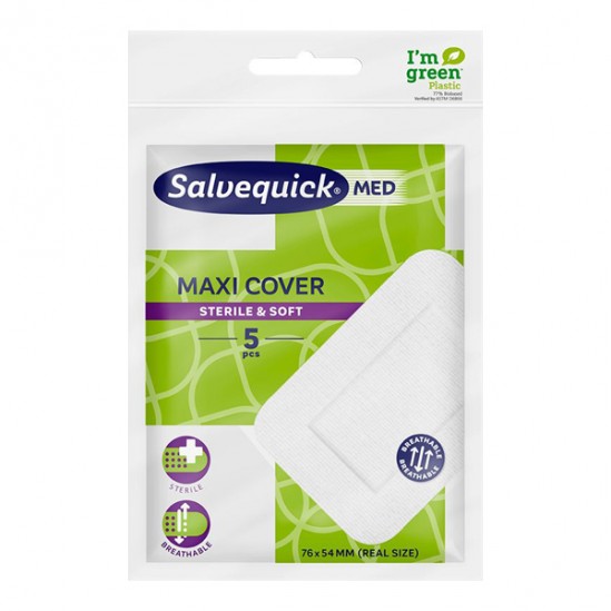 Salvequick Maxi Cover 5 pièces 76mm x 54mm