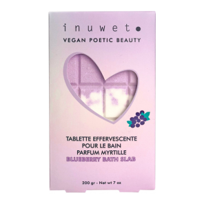 Inuwet tablette effervescente pour le bain parfum myrtille 200gr