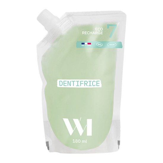 Whatmatters dentifrice blancheur menthe et fluor éco-recharge bio 180ml