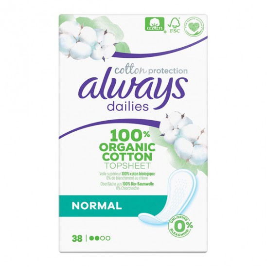 Always Dailies Cotton Protection Normal 38 protège-slips