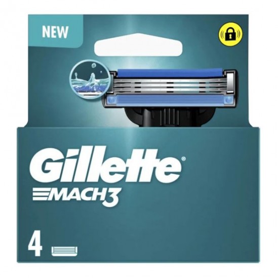 Gillette Lames de rasoir Mach3 - 4 lames