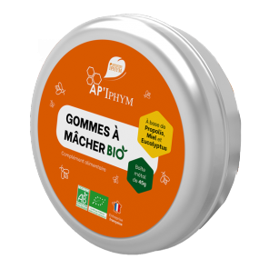 AP’Iphym Gommes à mâcher Propolis miel eucalyptus bio 45gr