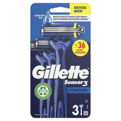 Gillette Sensor 3 rasoir jetable lot de 3