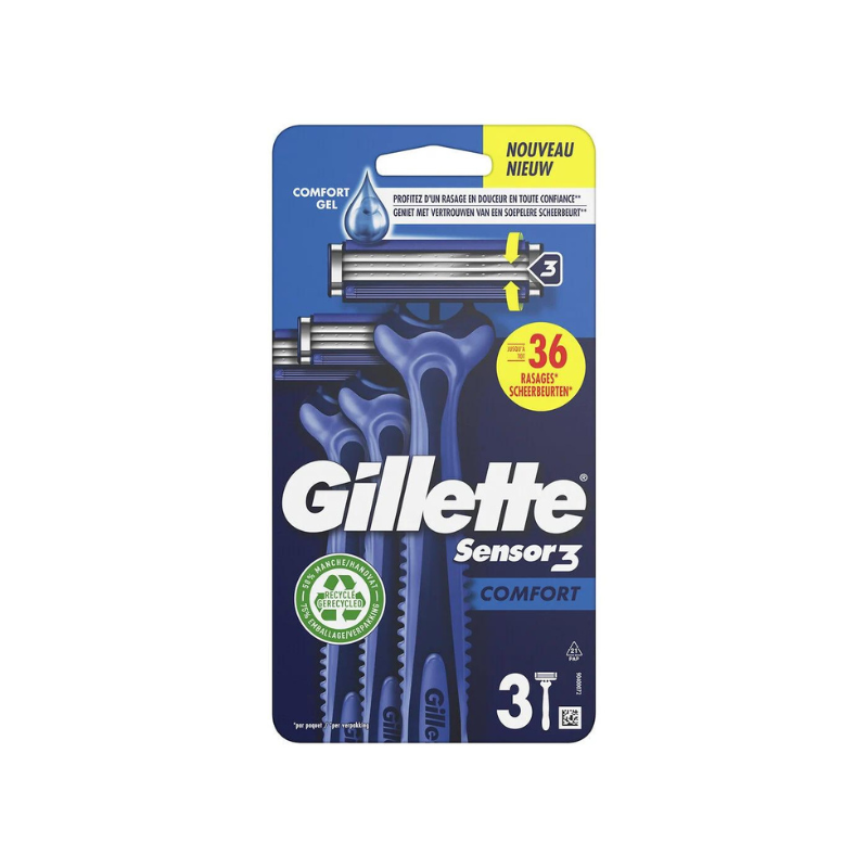 Gillette Sensor 3 rasoir jetable lot de 3