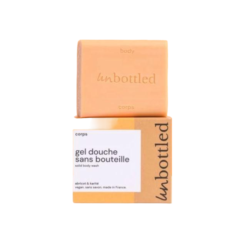 Unbottled gel douche sans bouteille abricot & karité 110gr