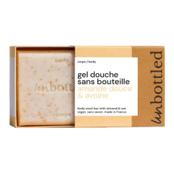 Unbottled mini gel douche sans bouteille avoine & amande douce 35gr