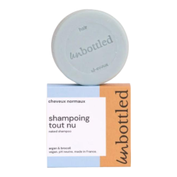 Unbottled shampoing solide tout nu cheveux normaux 75gr