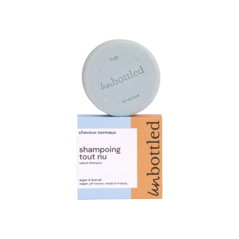 Unbottled shampoing solide tout nu cheveux normaux 75gr