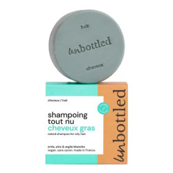 Unbottled shampoing solide tout nu cheveux gras 75gr