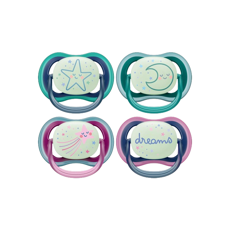 Avent Ultra Air Nighttime 2 sucettes Orthodontiques 6-18 mois mixte