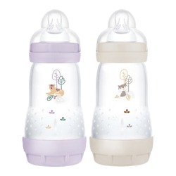 MAM Easy Start 2 biberons anti-colique 2+ mois lilas sable 260ml