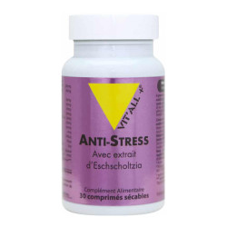 Vitall+ Anti-Stress avec extrait Eschscholzia 30 comprimés sécables