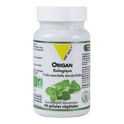 Vitall+ Origan biologique 45mg huile essentielle 60 gélules végétales