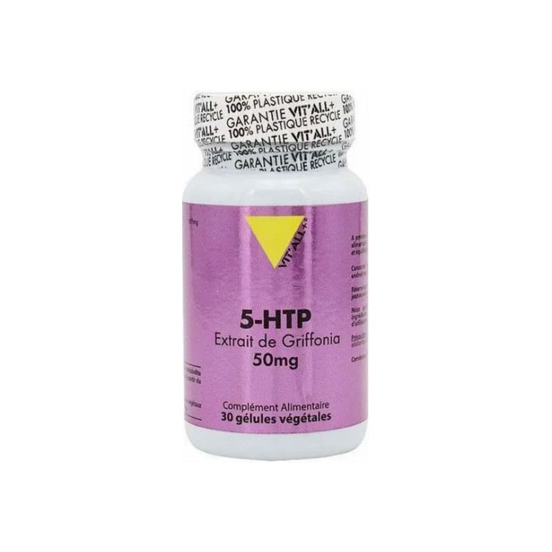 Vitall+ 5-HTP Extrait de Griffonia 50mg 30 gélules végétales