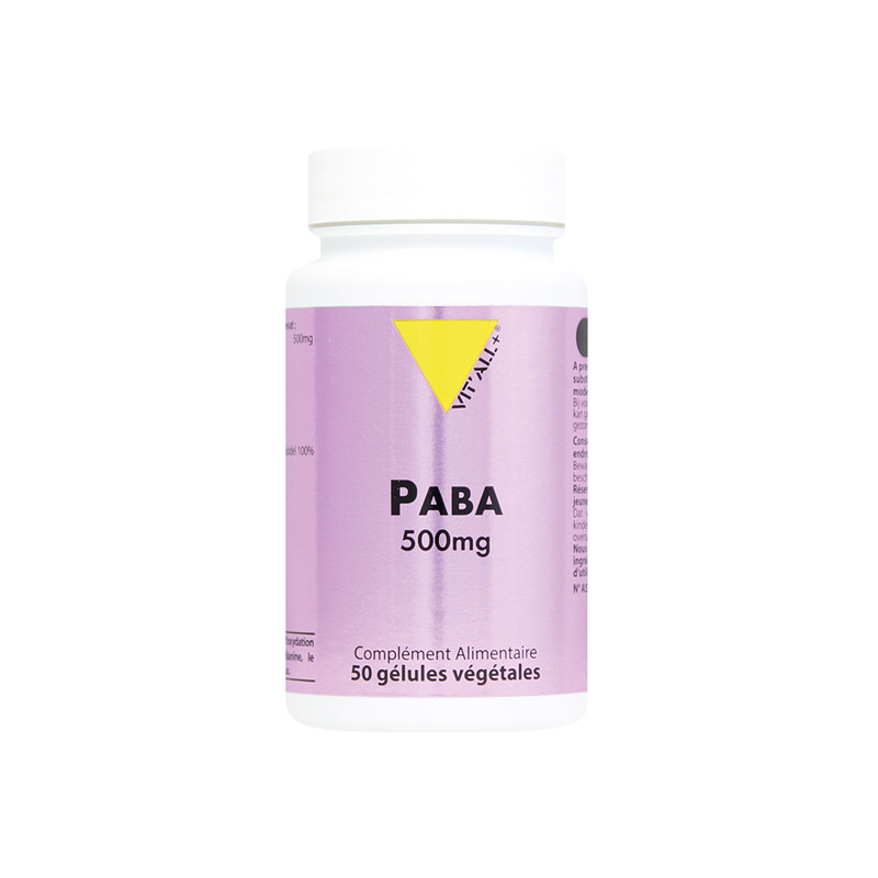 Vitall+ Paba 500mg 50 gélules végétales