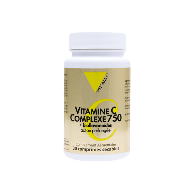 Vitall+ Vitamine C Complexe 750+ bioflavonoïdes 30 comprimés sécables