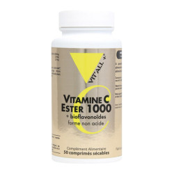 Vitall+ Vitamine C Ester 1000 + bioflavonoïdes 50 comprimés sécables