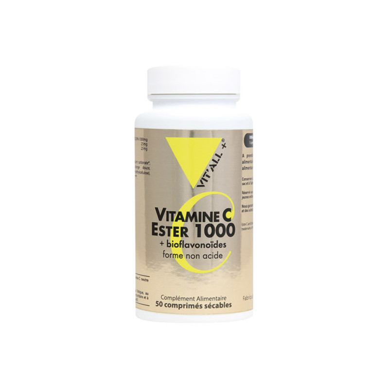 Vitall+ Vitamine C Ester 1000 + bioflavonoïdes 50 comprimés sécables