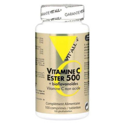 Vitall+ Vitamine C Ester 500mg + bioflavonoïdes 100 comprimés sécables