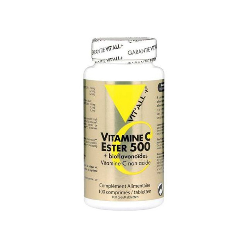 Vitall+ Vitamine C Ester 500mg + bioflavonoïdes 100 comprimés sécables