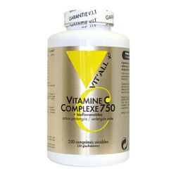 Vitall+ Vitamine C Complexe 750 + bioflavonoïdes 250 comprimés sécables