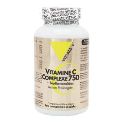 Vitall+ Vitamine C Complexe 750 + bioflavonoïdes 100 comprimés sécables