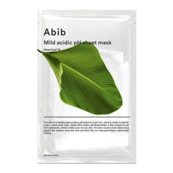 Abib Masque tissu au pH acide doux Heartleaf fit 10 feuilles 30ml