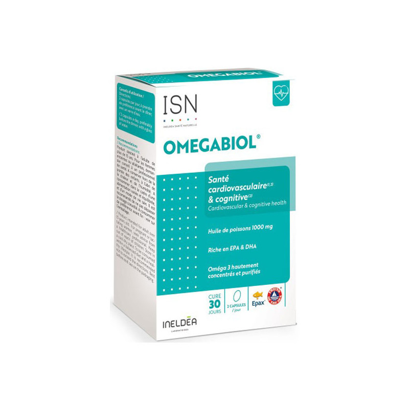 Ineldéa Omegabiol santé cardiovasculaire et cognitive 60 capsules