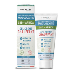 Granions décontractant musculaire gel-crème chauffant cbd + arnica