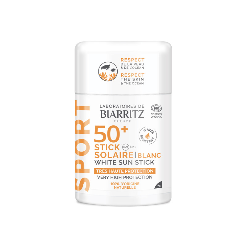 Laboratoires de Biarritz Sport stick solaire SPF50+ blanc 12gr