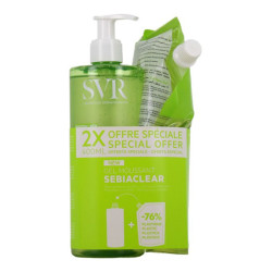 SVR Sebiaclear recharge + gel moussant nettoyant anti-imperfections 2 x 400ml