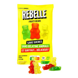 Rebelle Fruity Bears Bonbons gélifiés 50gr