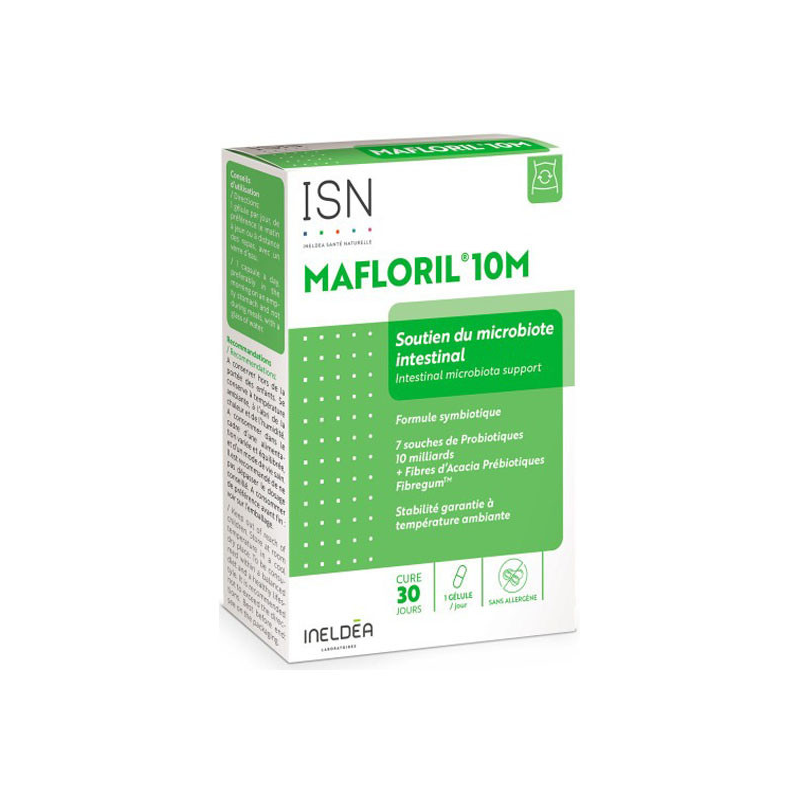 Ineldea Santé Naturelle Mafloril 10M Soutien du microbiote intestinal 30 gélules