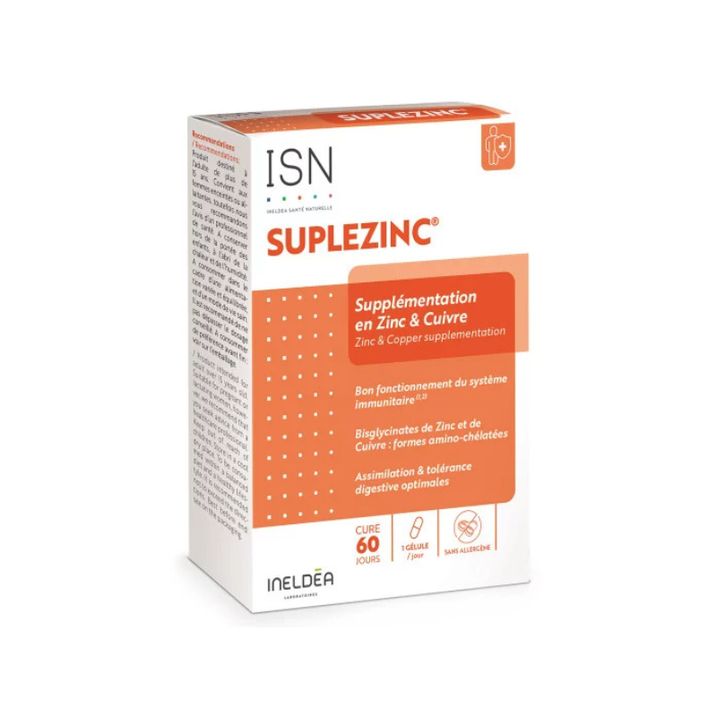 Ineldea Santé Naturelle Suplezinc 60 gélules