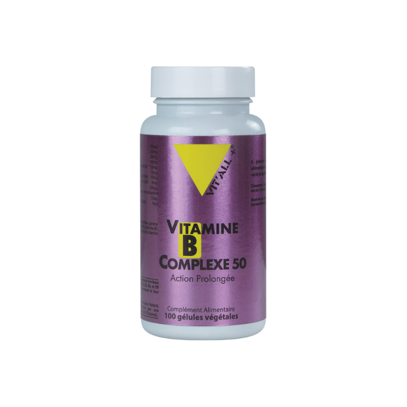 Vitall+ Vitamines B Complexe 50 Action prolongée 100 gélules